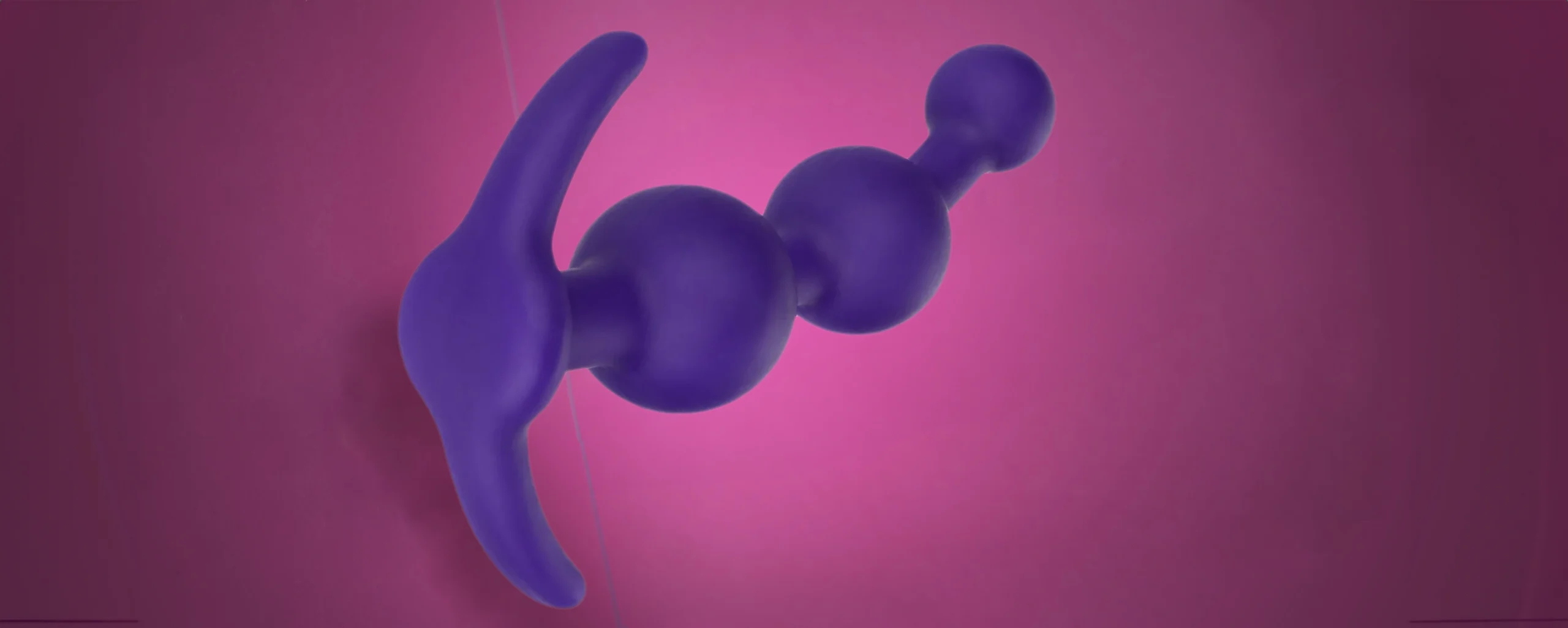 Anal Beads on a Purple Background